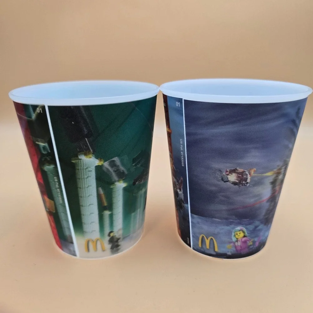 Marvel Avengers LEGO Movie Kwik Trip Plastic Souvenir Cups Lot of 4 Iron Man